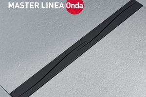 Лінійний душовий трап MASTER LINEA Onda від Volle. фото