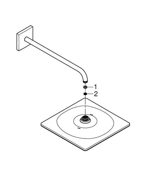 Верхний душ Grohe Rainshower 310 Mono Cube 26563000 26563000 фото