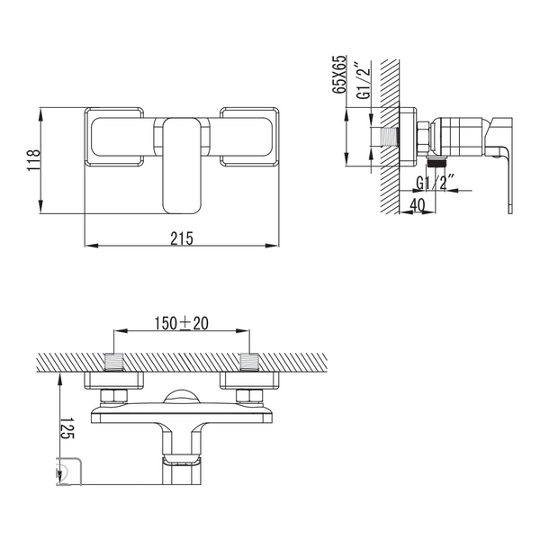 Imprese Bilovec никель. Смеситель для душа квадратный soft-cube, латунь. f03300906AB 94015 фото