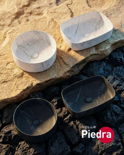 Накладной Умывальник 35см светлый мрамор Volle PIEDRA 1301.005131 1301.005131 фото