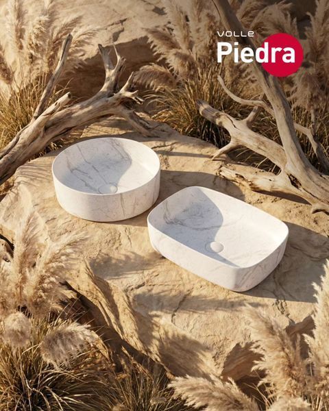 Накладной Умывальник 35см светлый мрамор Volle PIEDRA 1301.005131 1301.005131 фото