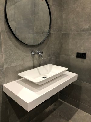 Стільниця з штучного камня в ванну кімнату Solid surface 90см, Volle 10-40-75 10-40-75 фото
