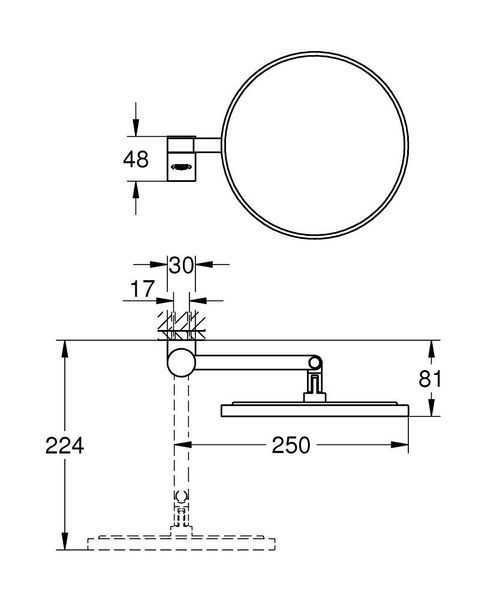 Selection Косметичне дзеркало матовий чорний Grohe 102279KF00 102279KF00 фото