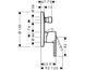METROPOL S - змішувач на ванну ПМ , колір матовий хром (комплект) HANSGROHE 14465880 14465880 фото 2