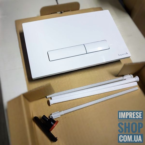 PANI bila белая кнопка смывная клавиша для инсталляции IMPRESE i9040WOLIpure 63469 фото