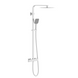 Душова система з термостатом для душу, верхній душ 25см, висота 907-1280мм, хром. Imprese JUDIT t048S10801SQ 97017 фото 1