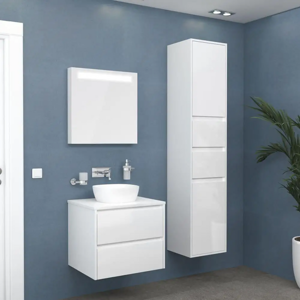 Шкафчик 80см с накладным умывальником Imprese NETKA f3211W 74041 фото
