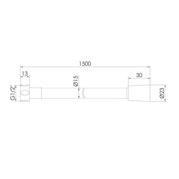 Шланг для душу RJ OnTop, PVC, 1500 мм, anti-twist, хром RJRJHO028-03CH RJHO028-03CH фото