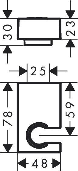 Porter E тримач для душу, шліфованна бронза HANSGROHE 28387140 28387140 фото