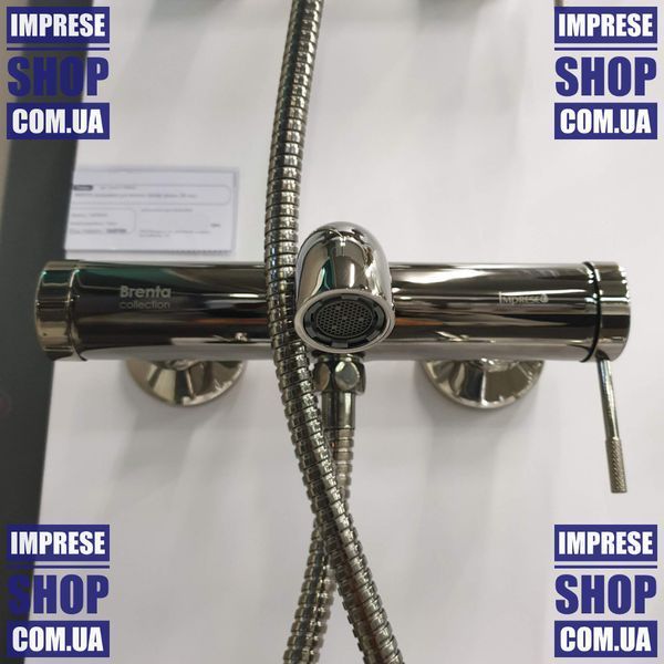 Змішувач для ванни, ручка зборку, графітовий хром. Imprese BRENTA ZMK091908040 68958 фото