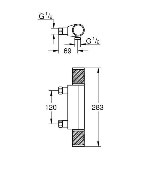 GROTHERM 1000 Performance змішувач з термостатом, хром GROHE 34778000 34778000 фото