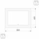Дзеркало 60x80 з підсвіткою Imprese KARLOV Light m08607600MA 96449 фото 3