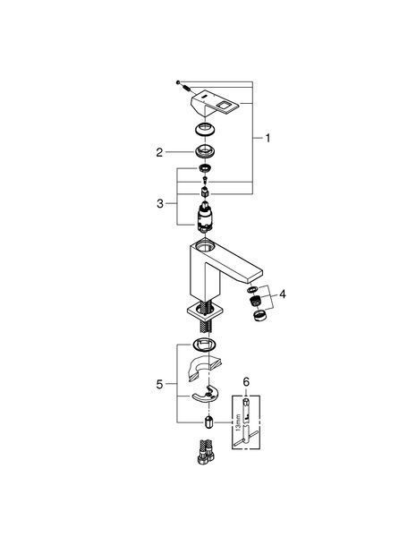 Змішувач для умивальника Grohe Eurocube M-Size 23446000 23446000 фото
