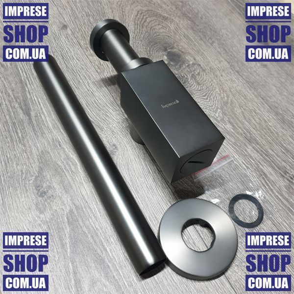 Графитовый Сифон для умывальника, без слива: 1/4. Imprese GRAFIKY ZMK041807600 68218 фото
