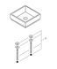 Cube Ceramic Накладной умывальник  Раковина-чаша 40см квадратный Grohe 3948200H 3948200H фото 3