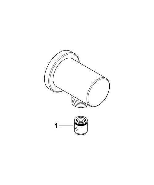 RAINSHOWER Подключение для душевого шланга, цвет черный матовый Grohe 22118KF0 22118KF0 фото