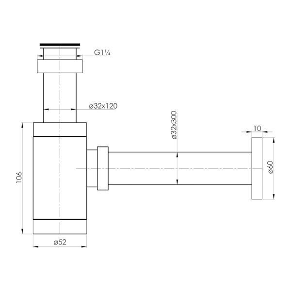 Сифон для умывальника, латунь, брашированный черный, IMPRESE PODZIMA ZRALA ZMK021708600 67999 фото