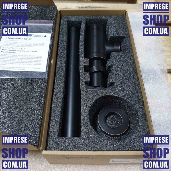 Сифон для умывальника, латунь, брашированный черный, IMPRESE PODZIMA ZRALA ZMK021708600 67999 фото