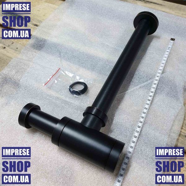 Сифон для умывальника, латунь, брашированный черный, IMPRESE PODZIMA ZRALA ZMK021708600 67999 фото
