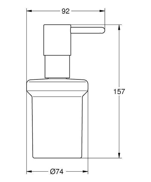 Essentials матовый черный Дозатор жидкого мыла диспенсер Grohe 1024702430 1024702430 фото