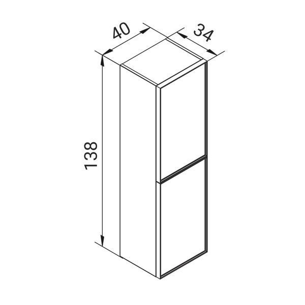 JOLLY пенал підвісний 138*40*34см, Oak+black DiMARCO DM06E001OB DM06E001OB фото