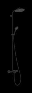 ACTIVERA S 240 1jet EcoSmart Showerpipe душова система з термостатом для ванни, чорний матовий HANSGROHE 28871670 28871670 фото