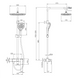 Imprese BILOVEC никель. Душевая система колонна: 95-120/30/13. t030S00906SP 83983 фото 2