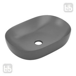 JESS Накладний умивальник 60см раковина колір світло-сірий Imprese i11326MG 81174 фото