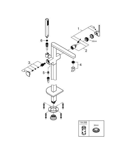 Plus напольный смеситель для ванны с лейкой стик Grohe 23846003 23846003 фото
