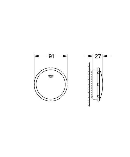 Talento Зливний і переливний гарнітур для ванни, накладни на сифон, хром, Grohe 19025000 19025000 фото