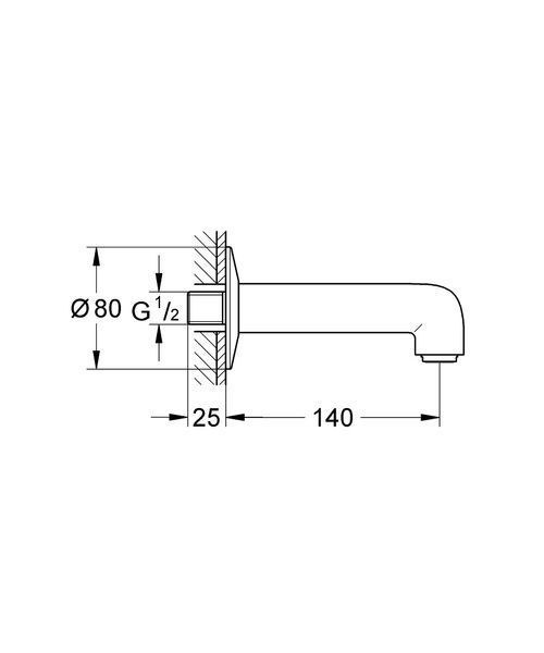 Излив для ванны Grohe BauClassic 13258000 13258000 фото