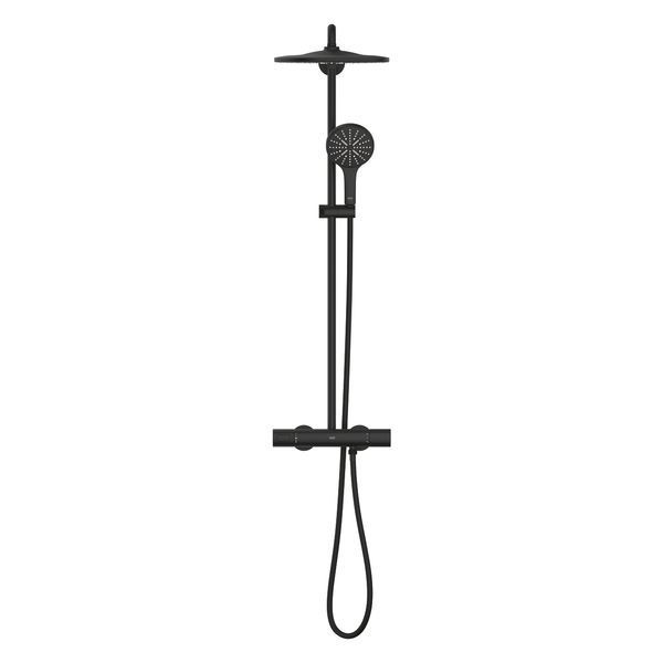 RAINSHOWER SYSTEM 310 SMARTACTIVE матова чорна душова система з термостатом для душу колонна Grohe 22119KF0 22119KF0 фото