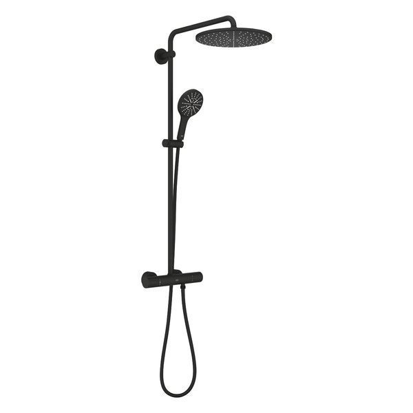 RAINSHOWER SYSTEM 310 SMARTACTIVE матова чорна душова система з термостатом для душу колонна Grohe 22119KF0 22119KF0 фото