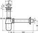 Viega хром. Сифон для умивальника, пляшковий: 5/4; 250x90/32 мм; латунь. 366681 366681 фото 3