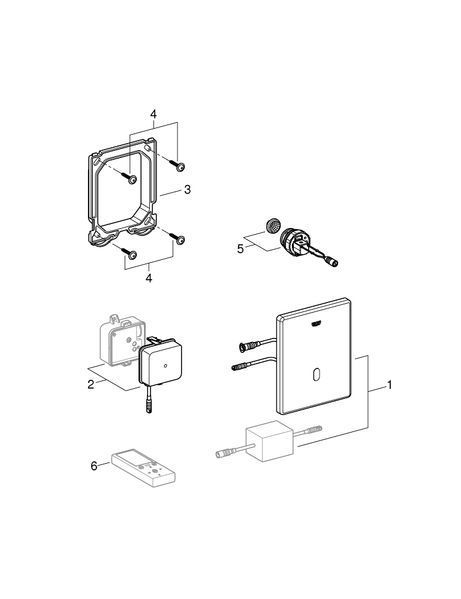 Інфрачервона панель змиву для пісуару GROHE Tectron Skate 37321SD1 37321SD1 фото