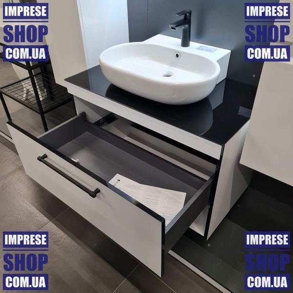 BLACK EDGE шафка 90см з накладним умивальником, колір дуб, Imprese f32119OK 81844 фото