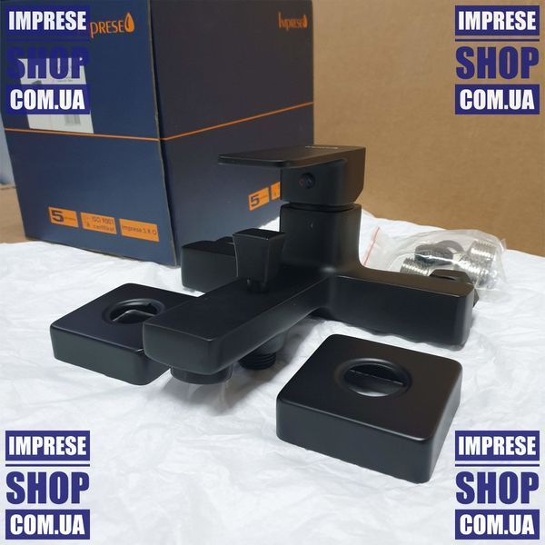 IMPRESE Bilovec 10256 чорний Змішувач для ванни 75411 фото