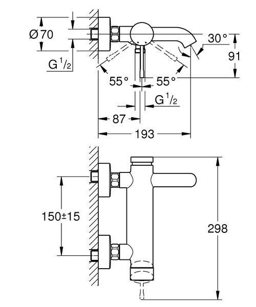 Essence смеситель для ванны Grohe 25250001 25250001 фото