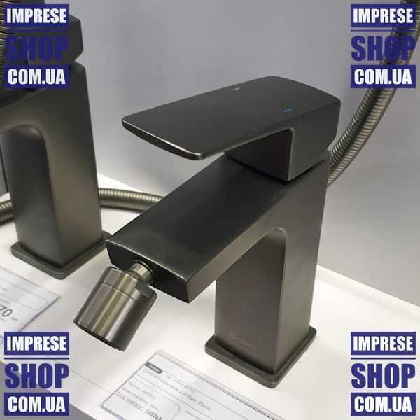 Графитовый Смеситель для биде: 128x121/35 мм; латунь. Imprese GRAFIKY ZMK041807070 60365 фото