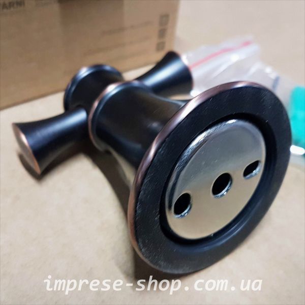 Двойной Крючок в ванную комнату, брашированный черный, IMPRESE PODZIMA ZRALA ZMK02170821 56593 фото