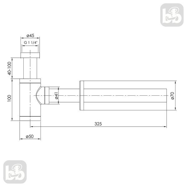 Imprese BRENTA хром. Сифон для умывальника, без слива: 1/4; латунь. ZMK071901600 73812 фото