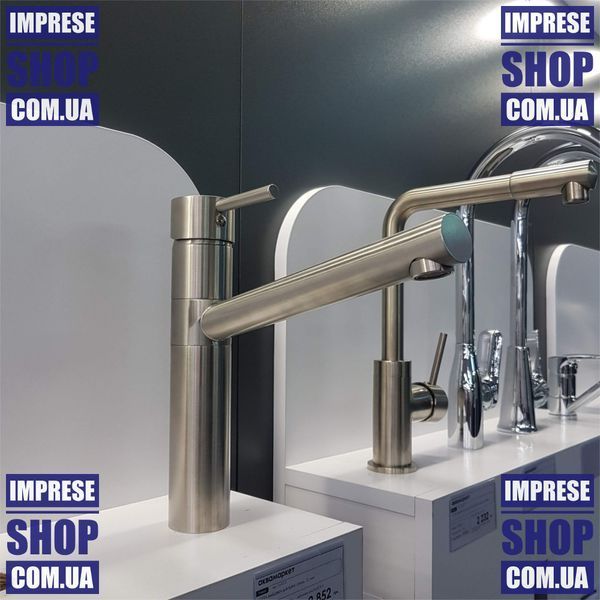 Imprese PIVOT LSS сатин. Змішувач для кухні, середній: 224x189/40; сталь. f03408502LS 86273 фото