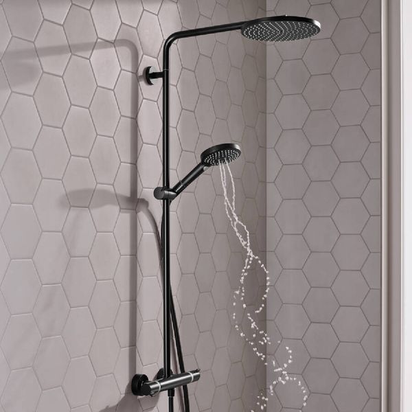 Raindance Select S Душова система Showerpipe 240 1jet P, з термостатом, колiр покриття матовий чорний HANSGROHE 27633670 27633670 фото