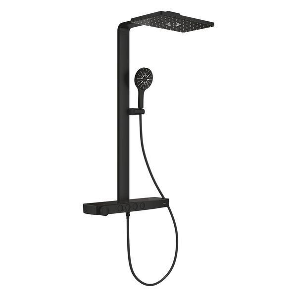 Rainshower Aqua Pure матова чорна Душова система з термостатом колона кнопки Grohe 100961KF00 100961KF00 фото