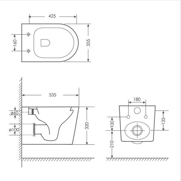 VLTAVA унітаз підвісний (twist, сидіння duroplast), Imprese c06309608 102158 фото
