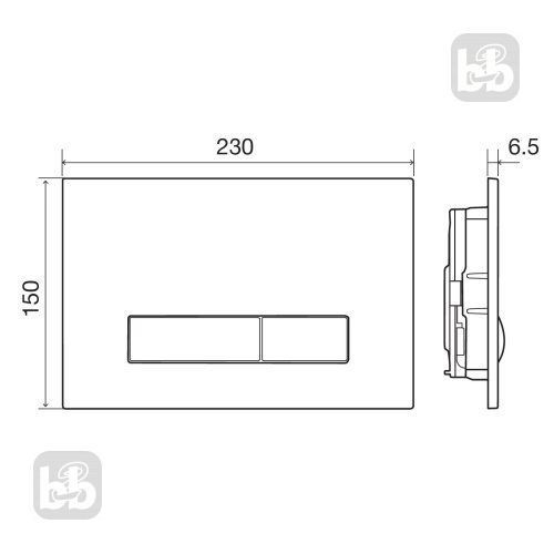 i-FRAME Комплект инсталляции для унитаза 3в1 клавиша кнопка смыва хром Imprese i9120C 99234 фото