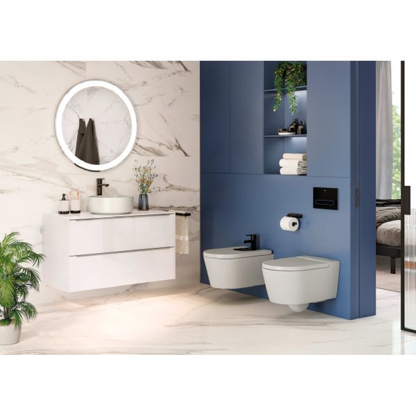 INSPIRA Round унiтаз 370*560*440мм, пiдвiсний, круглий, Rimless, горизонтальний випуск ROCA A346527000 A346527000 фото