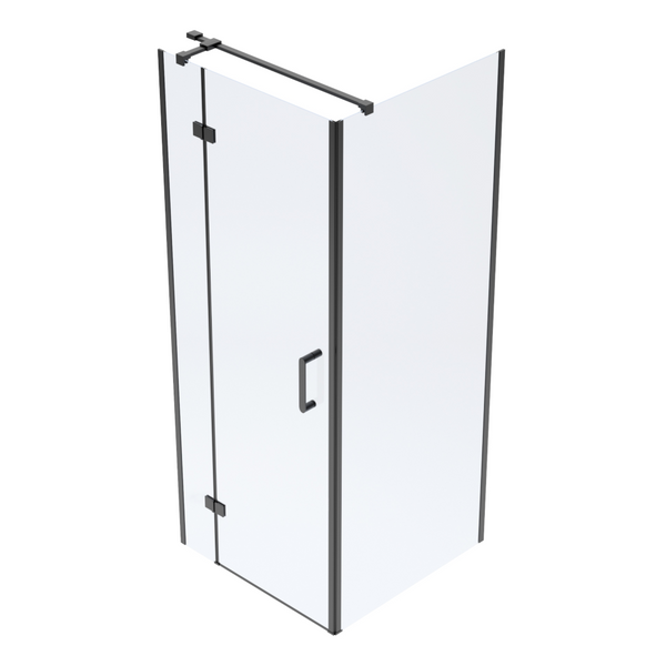 Чорна Душова кабіна 90*90 Walk-In розпашна без піддона Volle SOTA 90-C 1038.124503 86235 фото