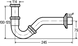 Viega хром. Полусифон для биде, трубный: 5/4; 245x50/32 мм; латунь. 103781 103781 фото 2
