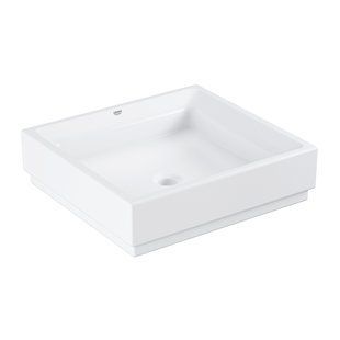 Умывальник накладной на столешницу раковина чаша 50 см, белый, Grohe Cube Ceramic 3948100H 3948100H фото